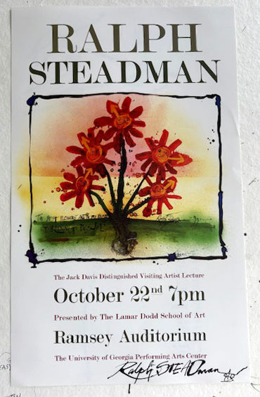 Flower Artwork SIgned Poster