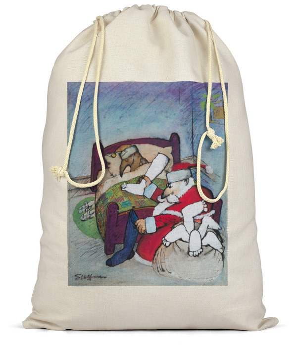 Christmas Cotton Santa Sack