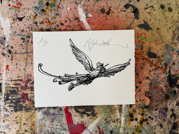 Rare Hunter in Flight AP Print