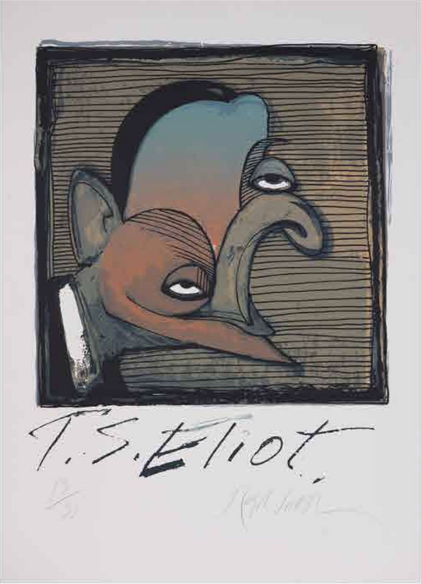T S Eliott Screen Print