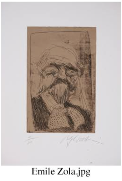 Emile Zola Etching