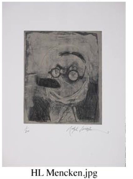 HL Mencken Etching
